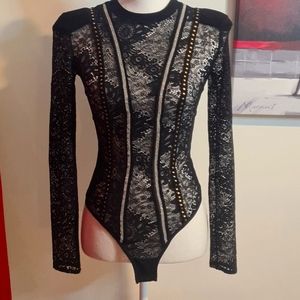 Victoria's Secret Long Sleeve Laced Body Suit. Size XS